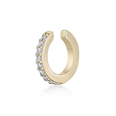 Gemminded 18k Gold Over Silver Lab-Grown Diamond Accent Ear Cuff