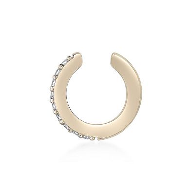 Gemminded 18k Gold Over Silver Lab-Grown Diamond Accent Ear Cuff