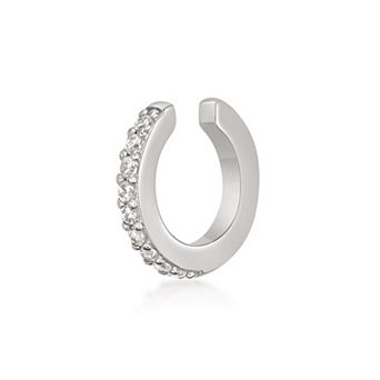 Gemminded Sterling Silver Lab-Grown Diamond Accent Ear Cuff