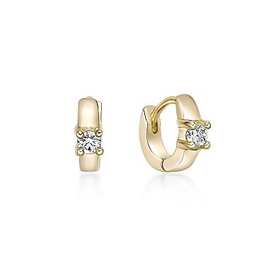 Gemminded 18k Gold Over Silver 1/10 Carat T.W. Lab-Grown Diamond Earrings