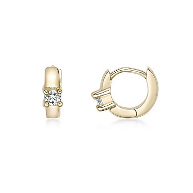 Gemminded 18k Gold Over Silver 1/10 Carat T.W. Lab-Grown Diamond Earrings