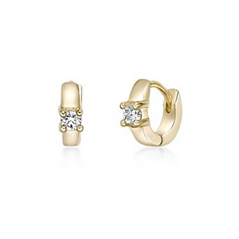 Gemminded 18k Gold Over Silver 1/10 Carat T.W. Lab-Grown Diamond Earrings