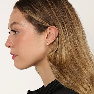 Gemminded 18k Gold Over Silver 1/10 Carat T.W. Lab-Grown Diamond Earrings