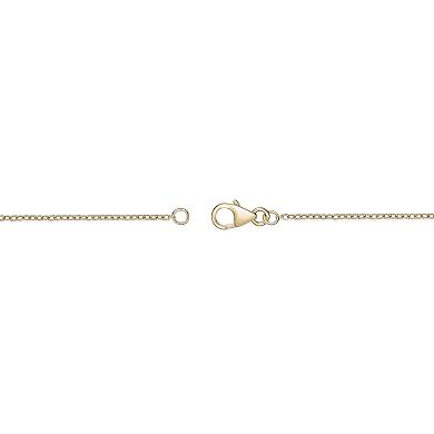 Gemminded 18k Gold Over Silver Lab-Grown Diamond Accent Moon Pendant Necklace