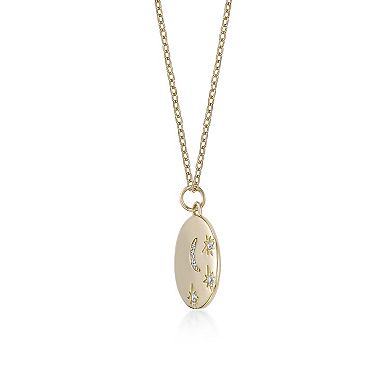 Gemminded 18k Gold Over Silver Lab-Grown Diamond Accent Pendant Necklace