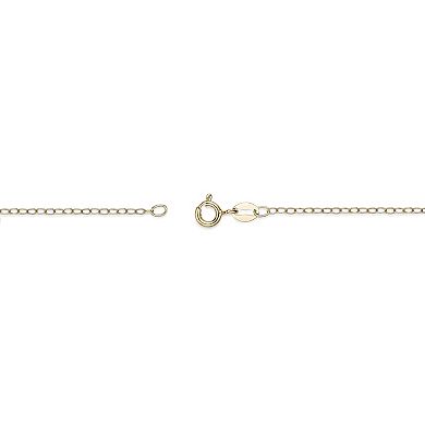 Gemminded 18k Gold Over Silver Lab-Grown Diamond Accent Moon Necklace