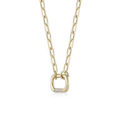 Gemminded 18k Gold Over Silver Lab-Grown Diamond Accent Pendant Necklace