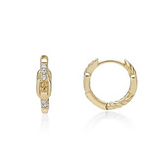 Gemminded 18k Gold Over Silver 1/10 Carat T.W. Lab-Grown Diamond Earrings