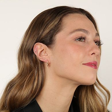 Gemminded 18k Gold Over Silver 1/10 Carat T.W. Lab-Grown Diamond Earrings