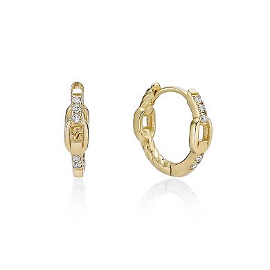 Gemminded 18k Gold Over Silver 1/10 Carat T.W. Lab-Grown Diamond Earrings