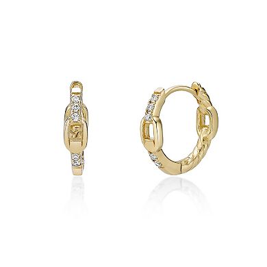Gemminded 18k Gold Over Silver 1/10 Carat T.W. Lab-Grown Diamond Earrings