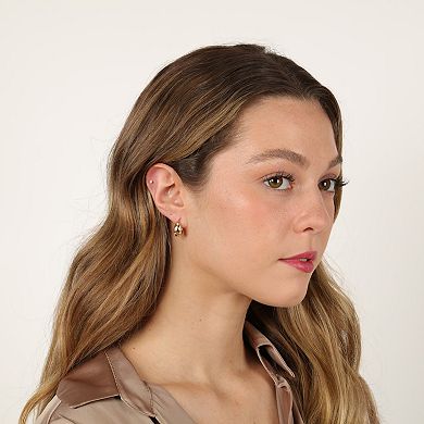 Gemminded Sterling Silver 1/10 Carat T.W. Lab-Grown Diamond Hoop Earrings