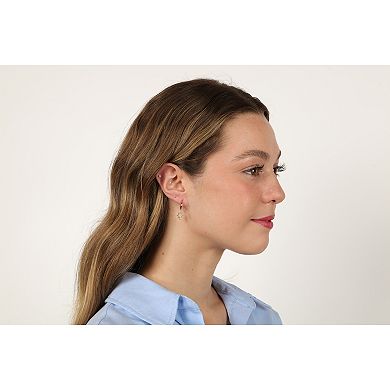 Gemminded 18k Gold Over Silver Lab-Grown Diamond Accent Star Drop Earrings