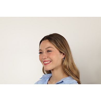 Gemminded 18k Gold Over Silver Lab-Grown Diamond Accent Link Drop Earrings