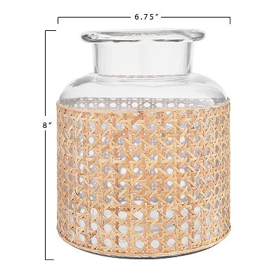 Storied Home Round Glass Jar Vase