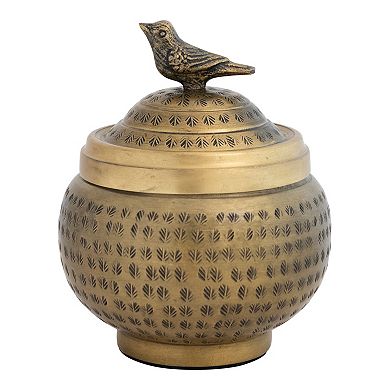 Storied Home Bird Finial Container