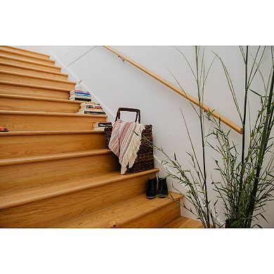 Storied Home Woven BacBac Leaf Stair Basket