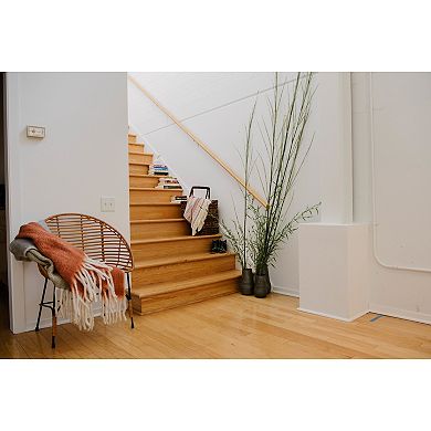 Storied Home Woven BacBac Leaf Stair Basket