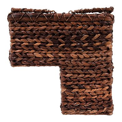 Storied Home Woven BacBac Leaf Stair Basket