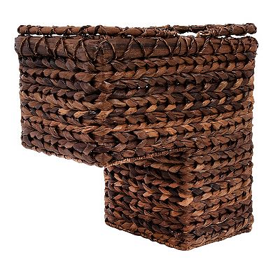 Storied Home Woven BacBac Leaf Stair Basket