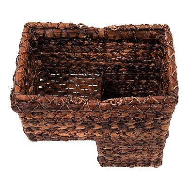 Storied Home Woven BacBac Leaf Stair Basket