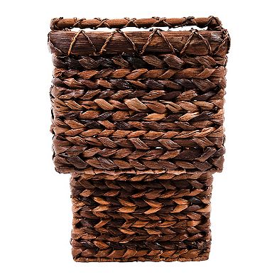 Storied Home Woven BacBac Leaf Stair Basket