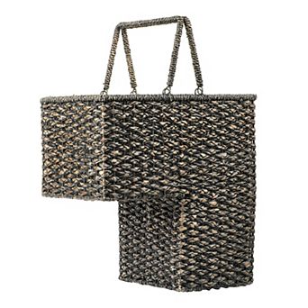 Storied Home Woven BacBac Leaf Stair Basket