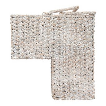Storied Home Woven BacBac Leaf Stair Basket