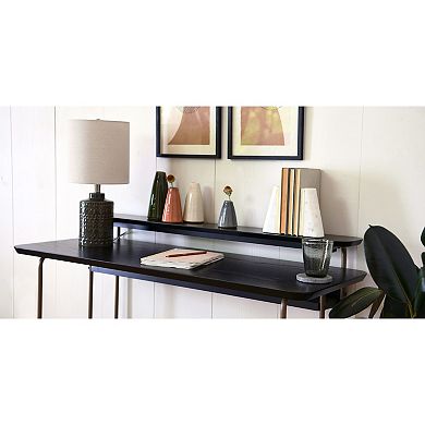 Storied Home Marble & Wood Geometric Bookends 2-piece Set