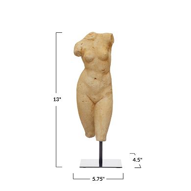 Storied Home Resin Female Body Figure Table Décor