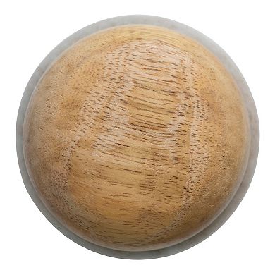 Storied Home Modern Marble Canister with Wood Lid