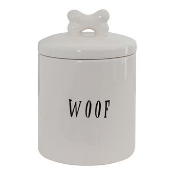 Storied Home "Woof" Jar & Lid with Bone