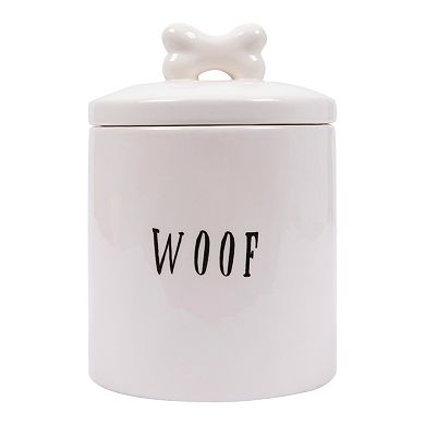 Storied Home "Woof" Jar & Lid with Bone