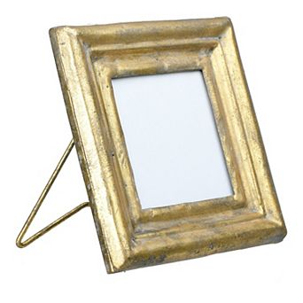 Storied Home Antiqued Gold Square 3.5" x 3.5" Picture Frame