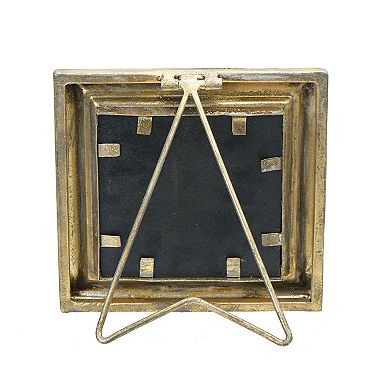 Storied Home Antiqued Gold Square 3.5" x 3.5" Picture Frame