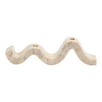 Storied Home Marble Wave Double Taper Candle Holder
