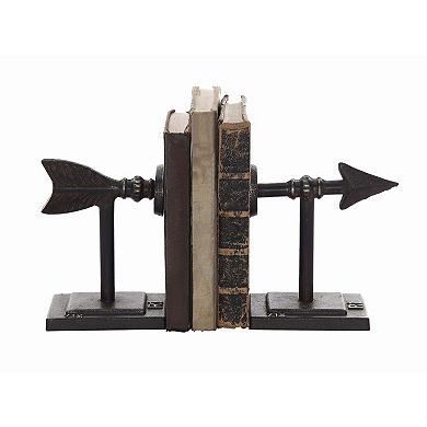 Storied Home Decorative Cast Metal Arrow Bookends 2-piece Set
