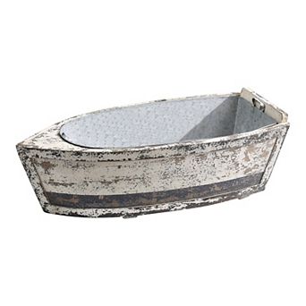Storied Home Decorative Wood Boat Table Décor