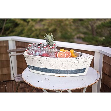 Storied Home Decorative Wood Boat Table Décor
