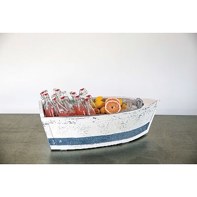 Storied Home Decorative Wood Boat Table Décor