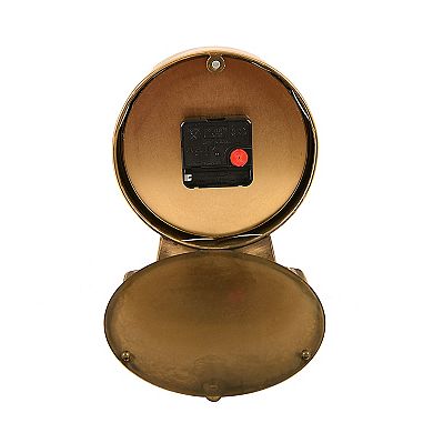 Storied Home Decorative Metal Mantel Clock
