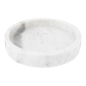 Storied Home Round Carved Marble Tray / Charcuterie Board