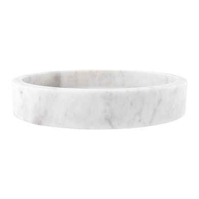 Storied Home Round Carved Marble Tray / Charcuterie Board