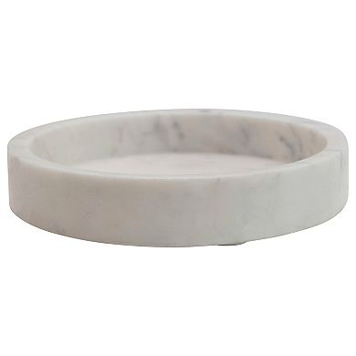 Storied Home Round Carved Marble Tray / Charcuterie Board