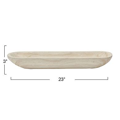 Storied Home Decorative Paulownia Wood Tray