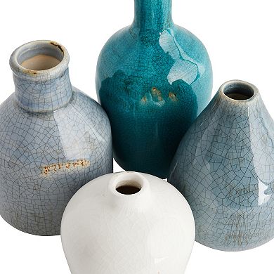 Storied Home Round Terracotta Vases 4-piece Set