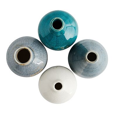 Storied Home Round Terracotta Vases 4-piece Set