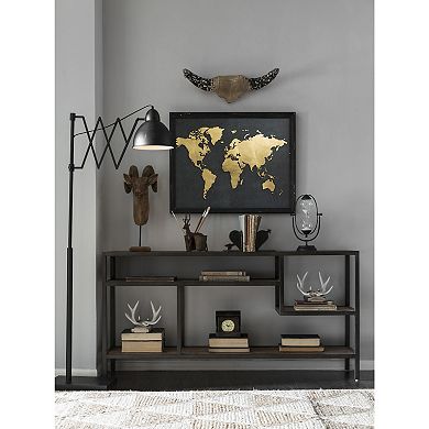 Storied Home Decorative Metal Hourglass with White Sand Table Décor