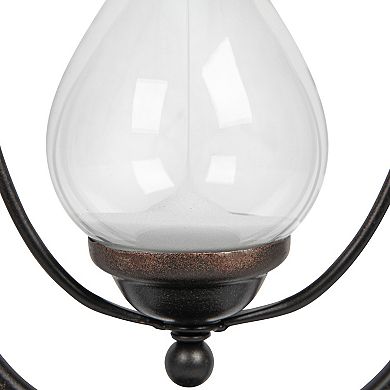 Storied Home Decorative Metal Hourglass with White Sand Table Décor
