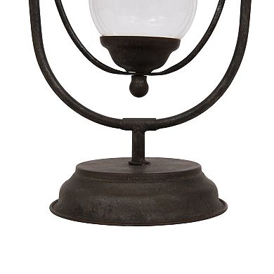 Storied Home Decorative Metal Hourglass with White Sand Table Décor